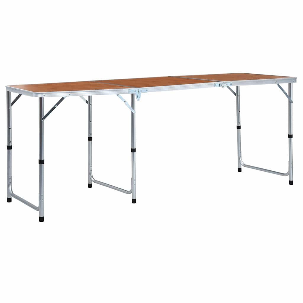 vidaXL Сгъваема къмпинг маса алуминий 180x60 см