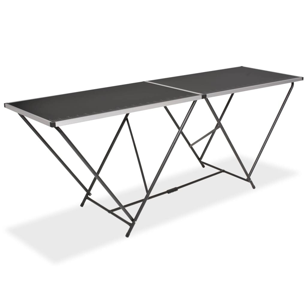 vidaXL Сгъваема маса за лепене на тапети МДФ и алуминий 200x60x78 см