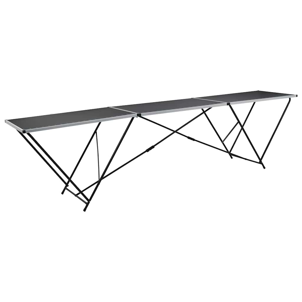 vidaXL Сгъваема маса за лепене на тапети МДФ и алуминий 300x60x78 см