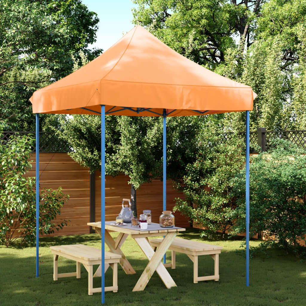 vidaXL Сгъваема парти шатра pop-up оранжева 200x200x306 см