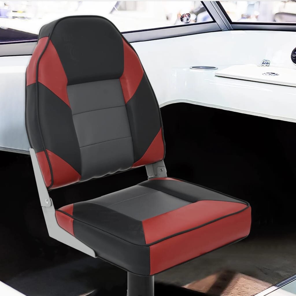 vidaXL Сгъваема седалка за лодка от 2 части висока облегалка