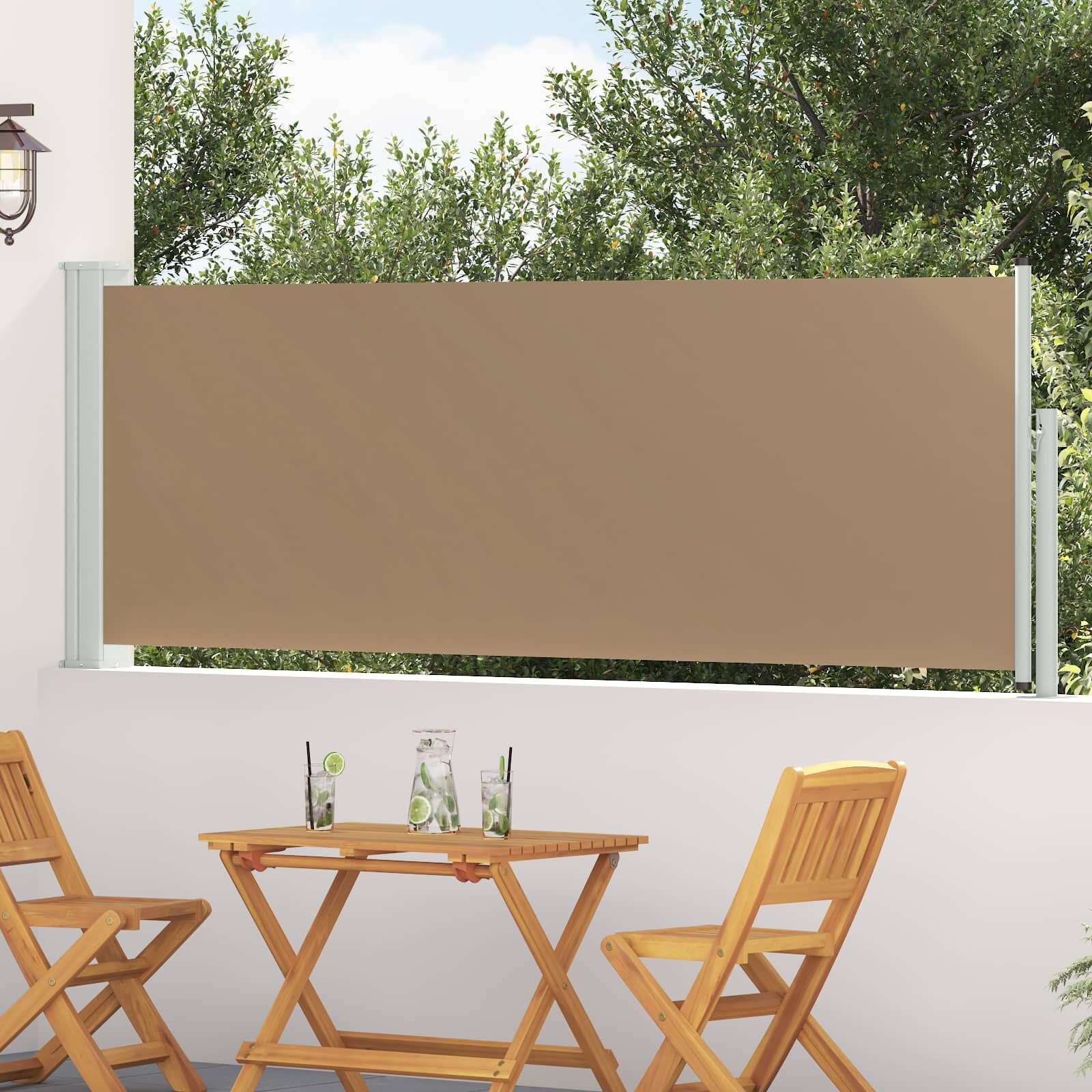 vidaXL Сгъваема странична перголка Правоъгълна 500 x 100 cm Полиестер