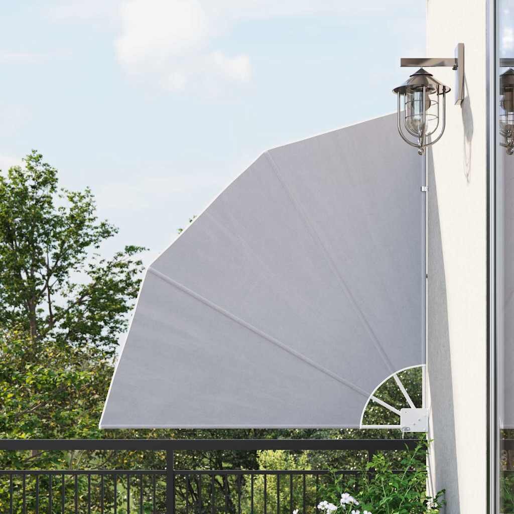 vidaXL Сгъваема странична тента за балкон сива 140x140 см