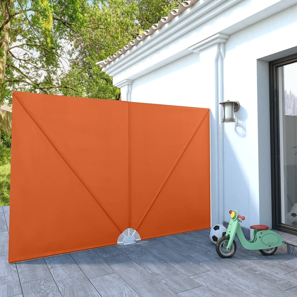 vidaXL Сгъваема странична тента за тераса теракота 300x200 см