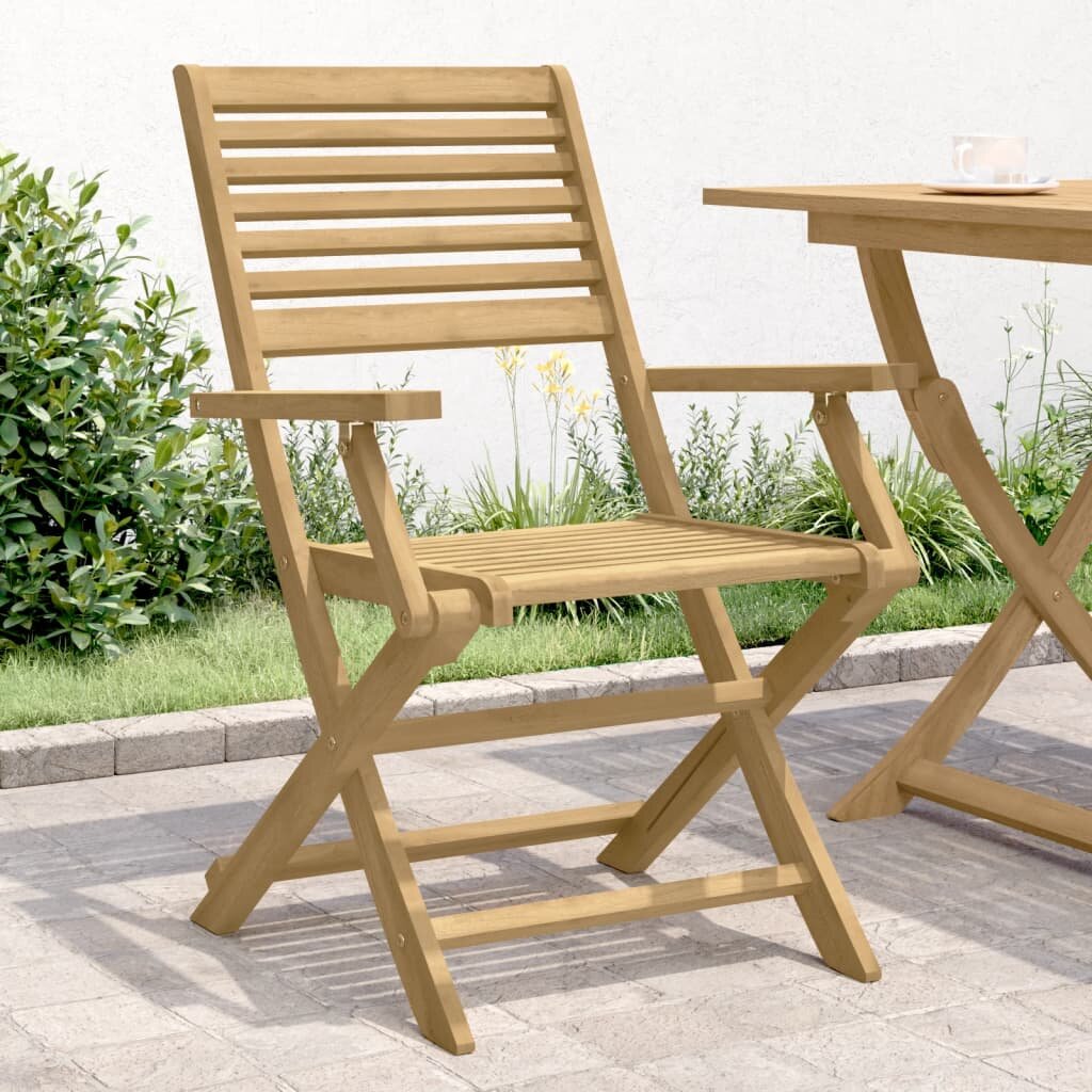 vidaXL Сгъваеми столове 4 бр. 545x615x865 см Масивна акация