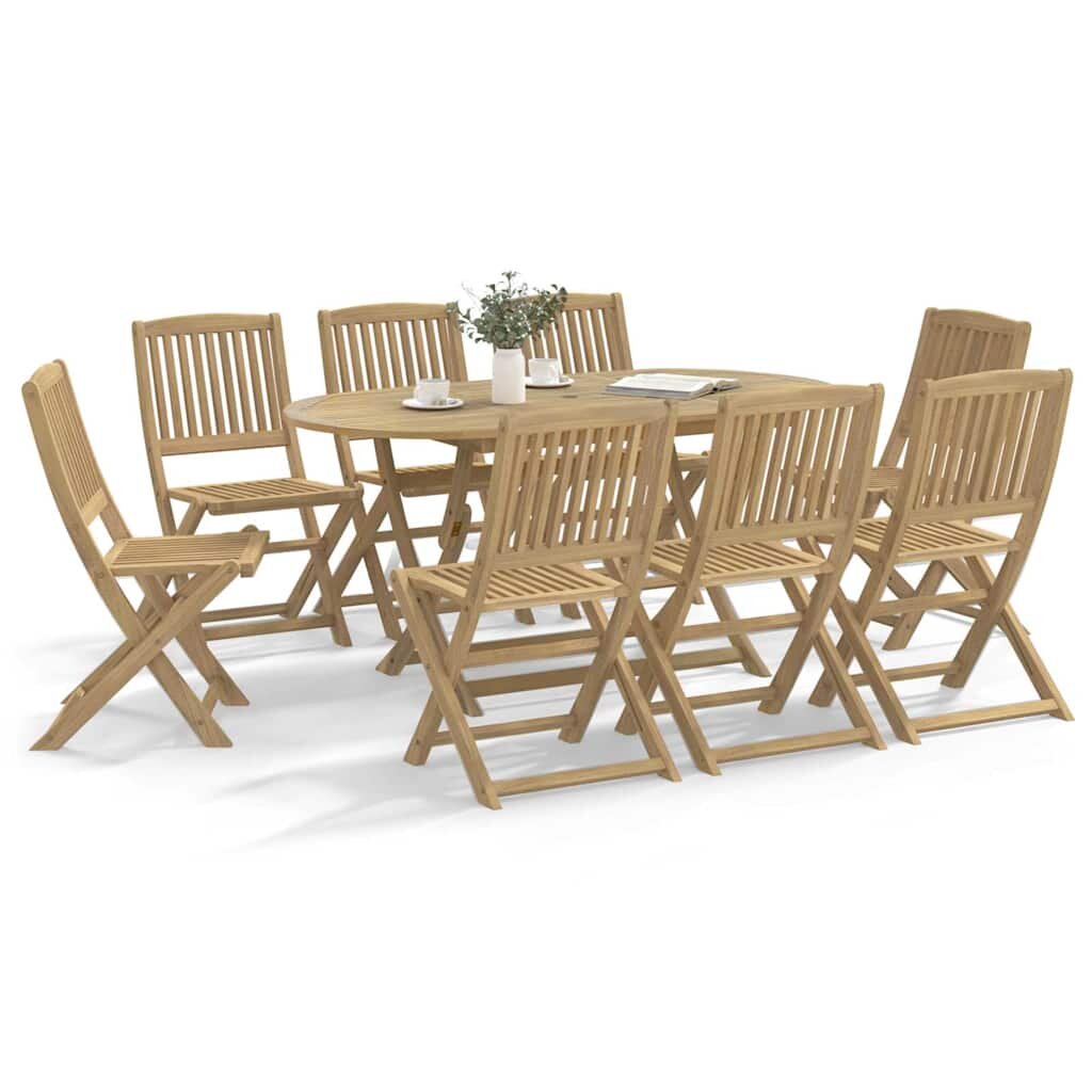 vidaXL Сгъваеми столове 8 бр. 485x57x90 см Масивна дървесина акация