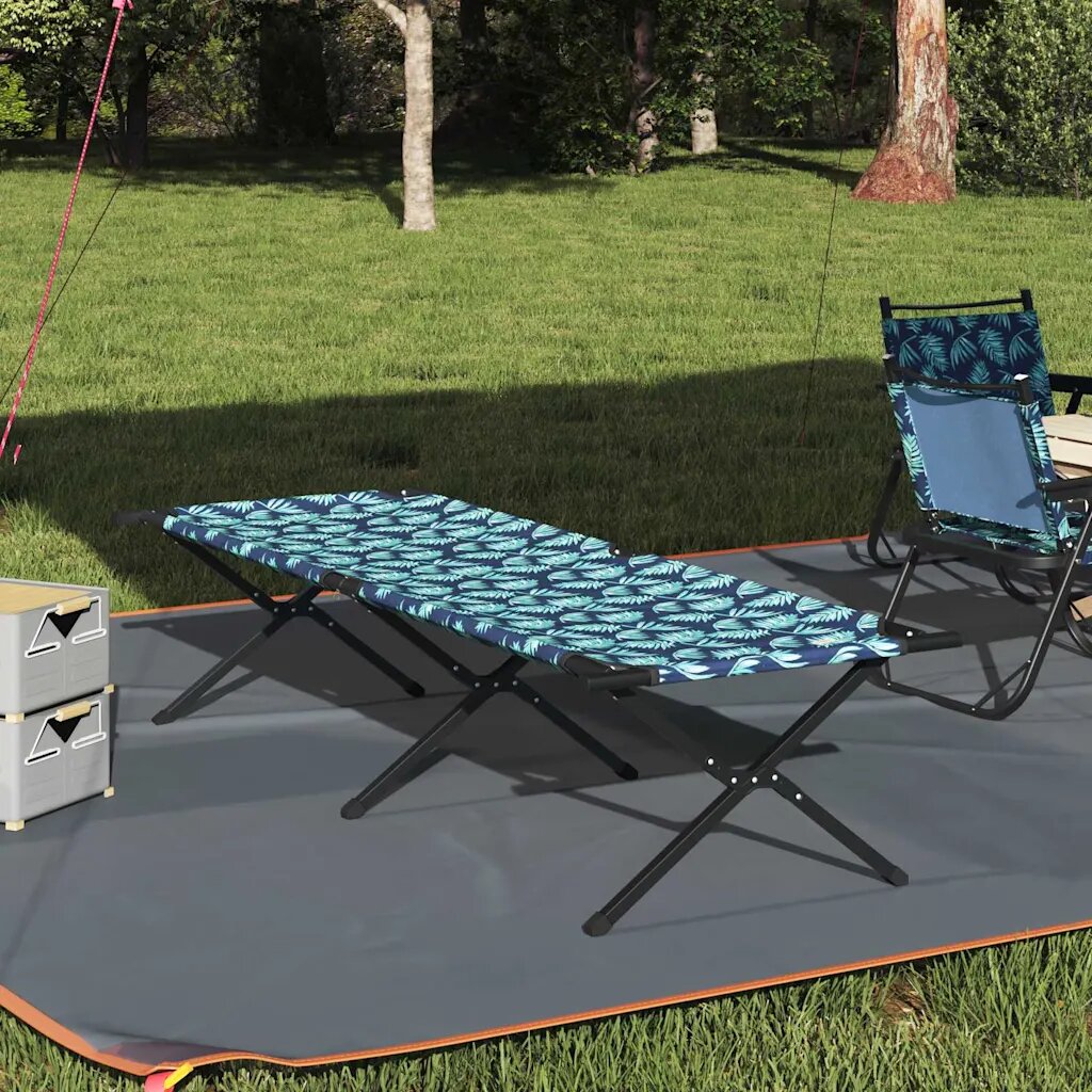 vidaXL Сгъваемо къмпинг легло Гора 210 x 80 x 46 см Оксфордска тъкан
