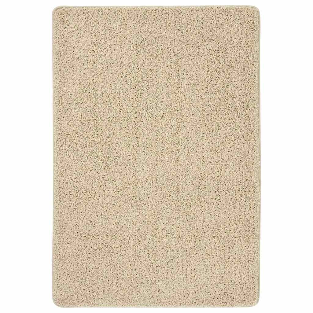 vidaXL Шаги килим кремав 160x230 см противоплъзгащ