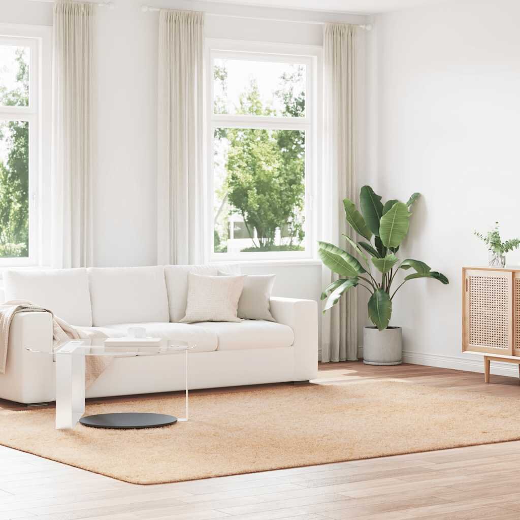 vidaXL Шаги килим с дълъг косъм NAVARRA Бежов 240x340 см полиестер