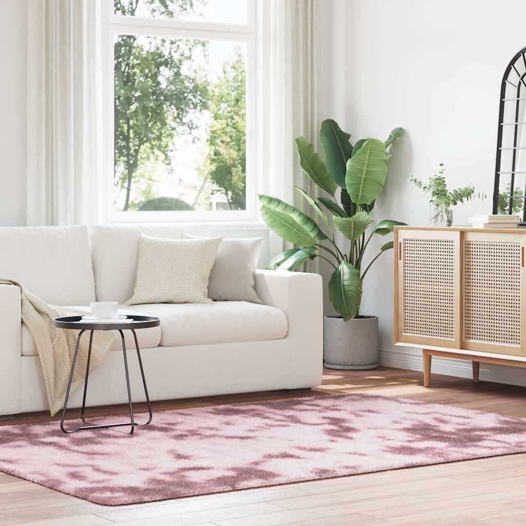 vidaXL Шаги килим с дълъг косъм NAVARRA прашно розов 160x230 см