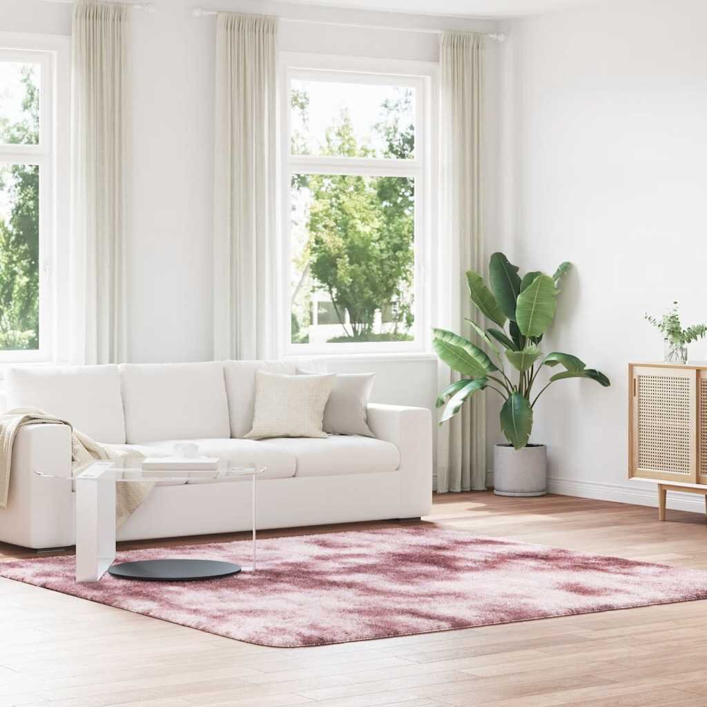 vidaXL Шаги килим с дълъг косъм NAVARRA прашно розов 240x240 см