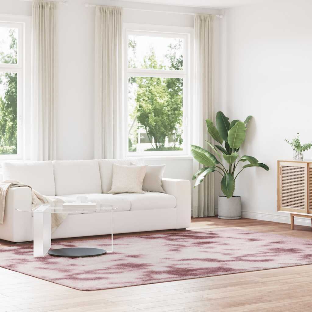 vidaXL Шаги килим с дълъг косъм NAVARRA прашно розов 240x340 см