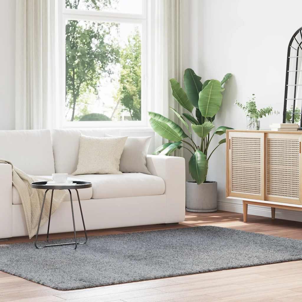 vidaXL Шаги килим с дълъг косъм NAVARRA светлосив 160x230 см