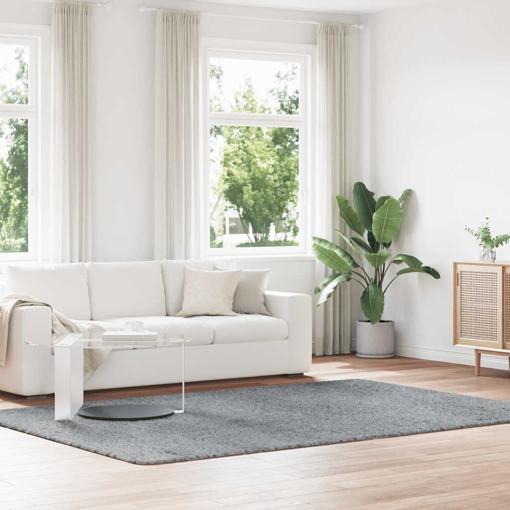 vidaXL Шаги килим с дълъг косъм NAVARRA светлосив 200x290 см