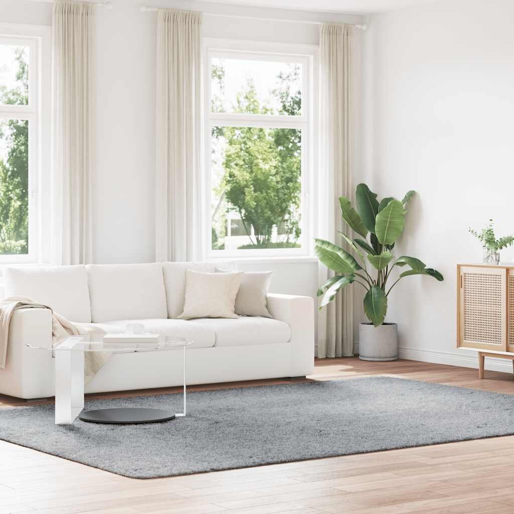 vidaXL Шаги килим с дълъг косъм NAVARRA светлосив 240x340 см