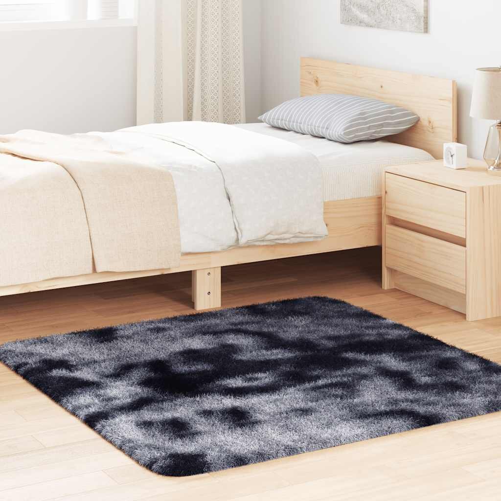 vidaXL Шаги килим с дълъг косъм NAVARRA тъмно сив 120x120 см