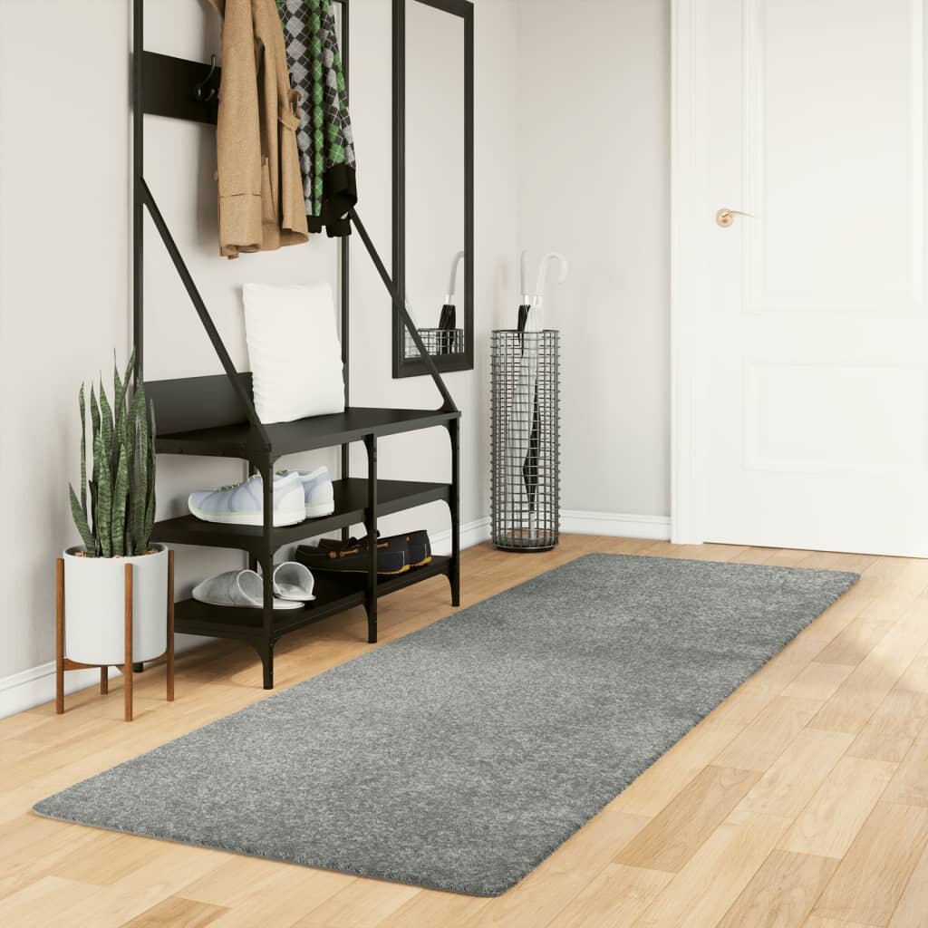 vidaXL Шаги килим с дълъг косъм "PAMPLONA" модерен зелен 80x250 см