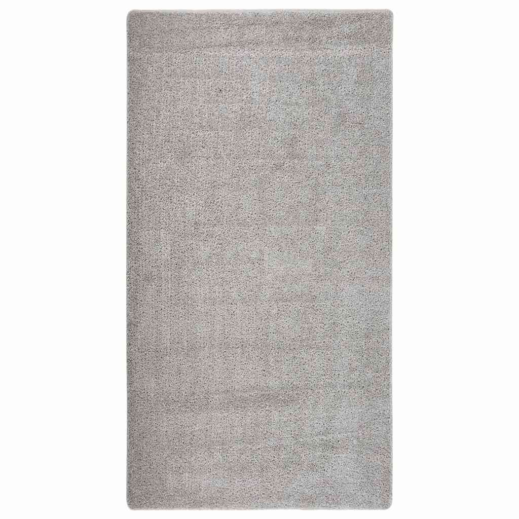 vidaXL Шаги килим светлосив 80x150 см противоплъзгащ