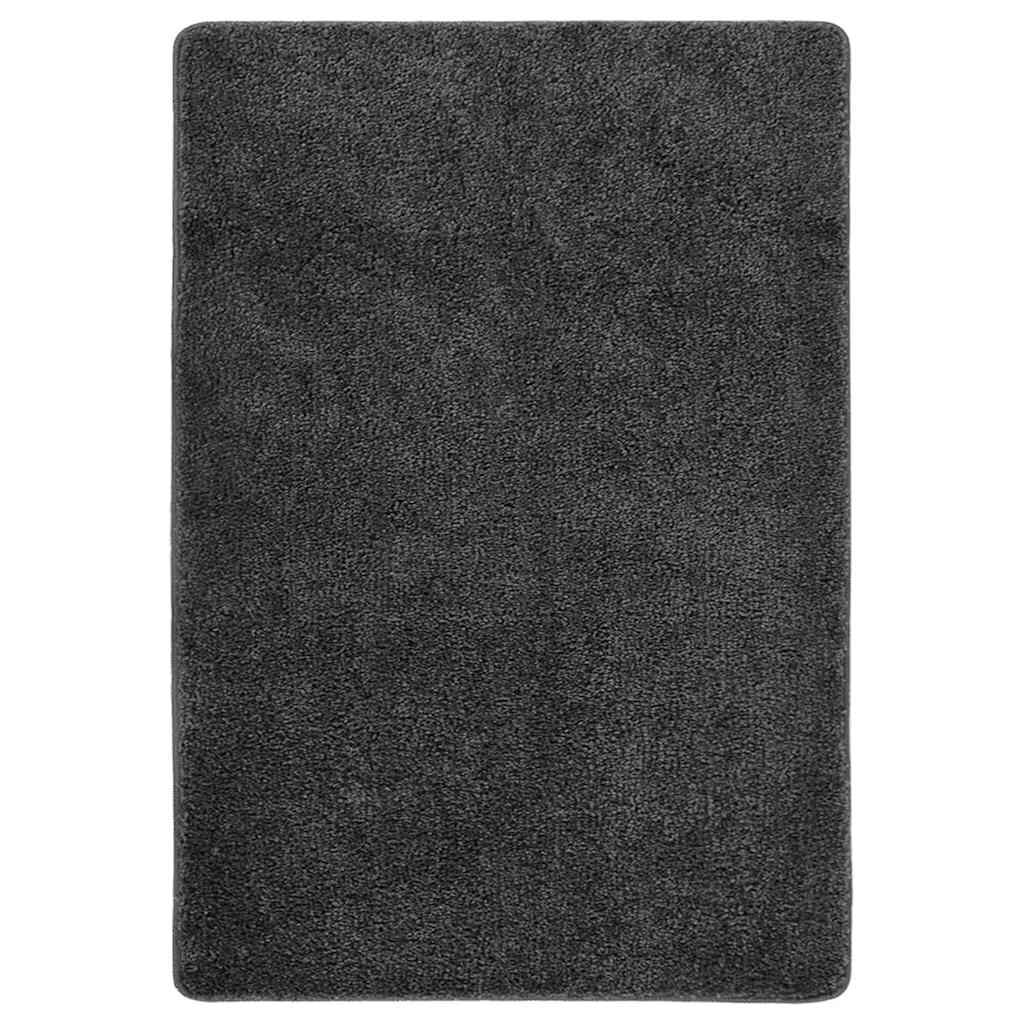 vidaXL Шаги килим тъмносив 120x170 см противоплъзгащ