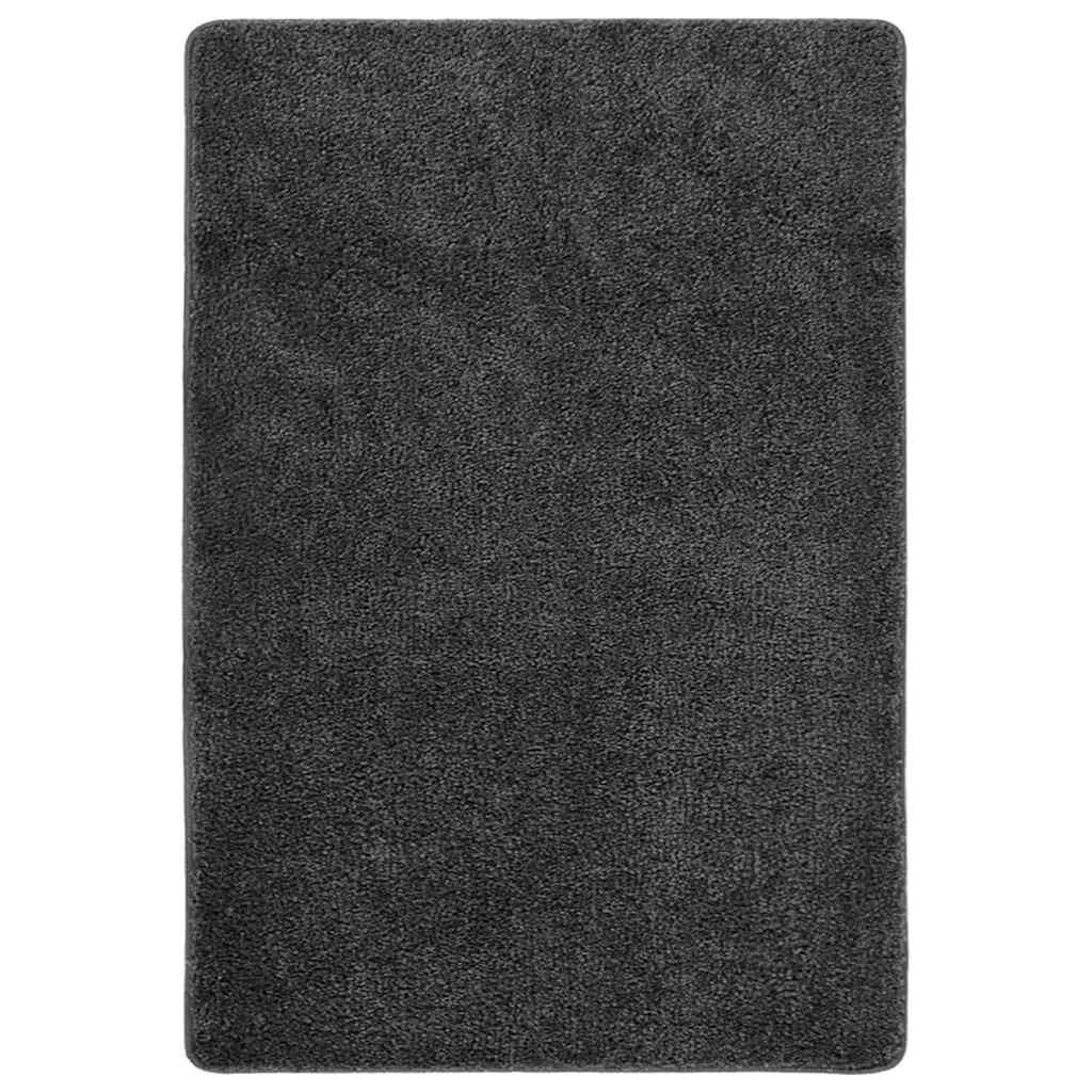 vidaXL Шаги килим тъмносив 160x230 см противоплъзгащ