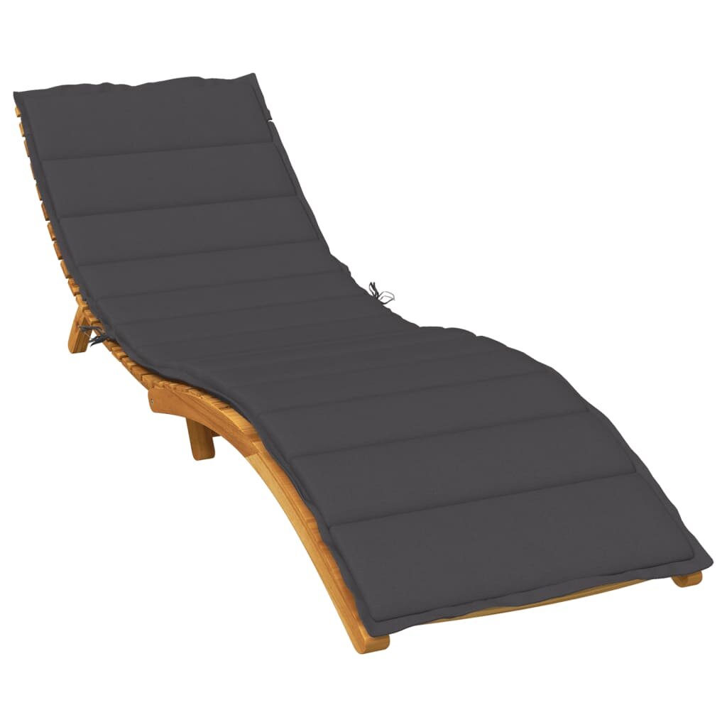 vidaXL Шалте за шезлонг меланж антрацит 200x50x4 см плат