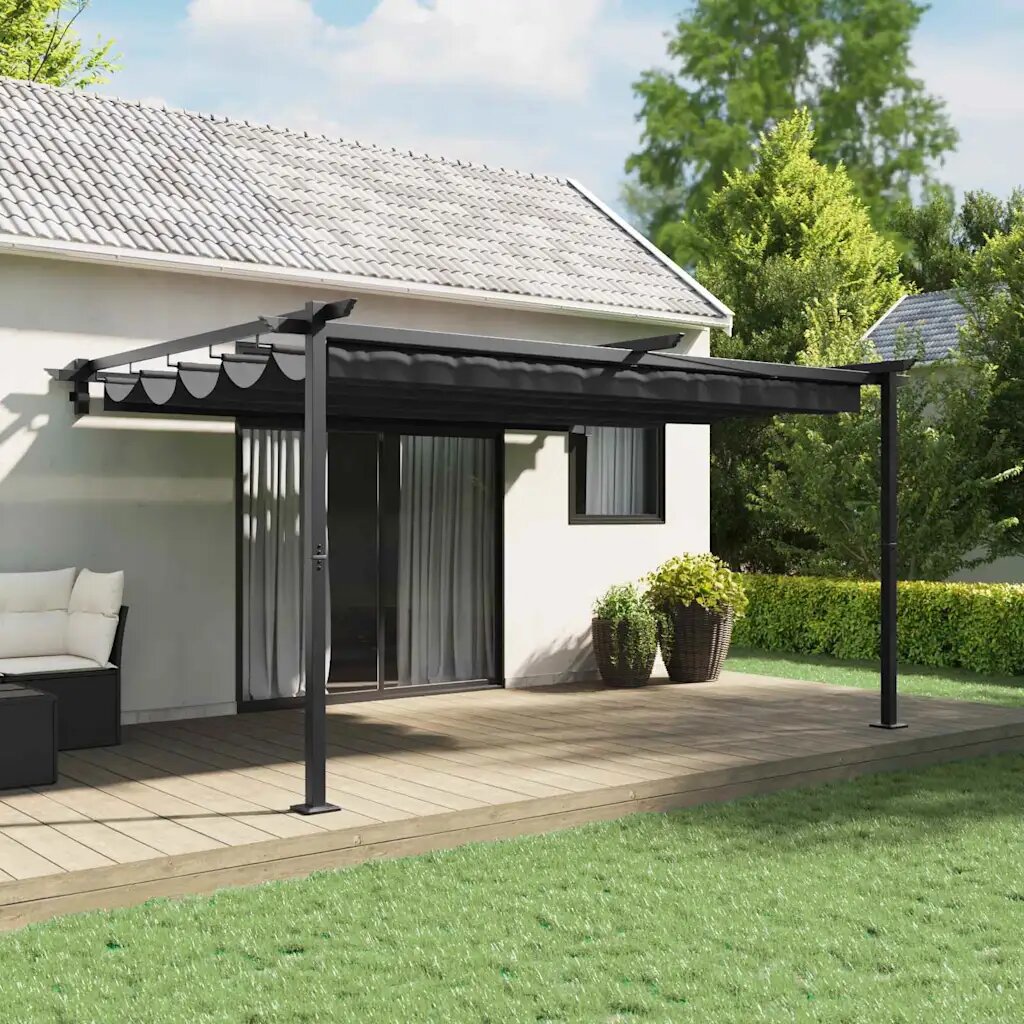 vidaXL Шатра 400 x 300 x 200 см Антрацит Полиестер