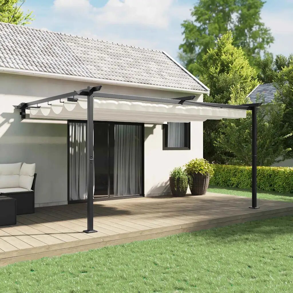vidaXL Шатра 400 x 300 x 200 см Кремаво Полиестер