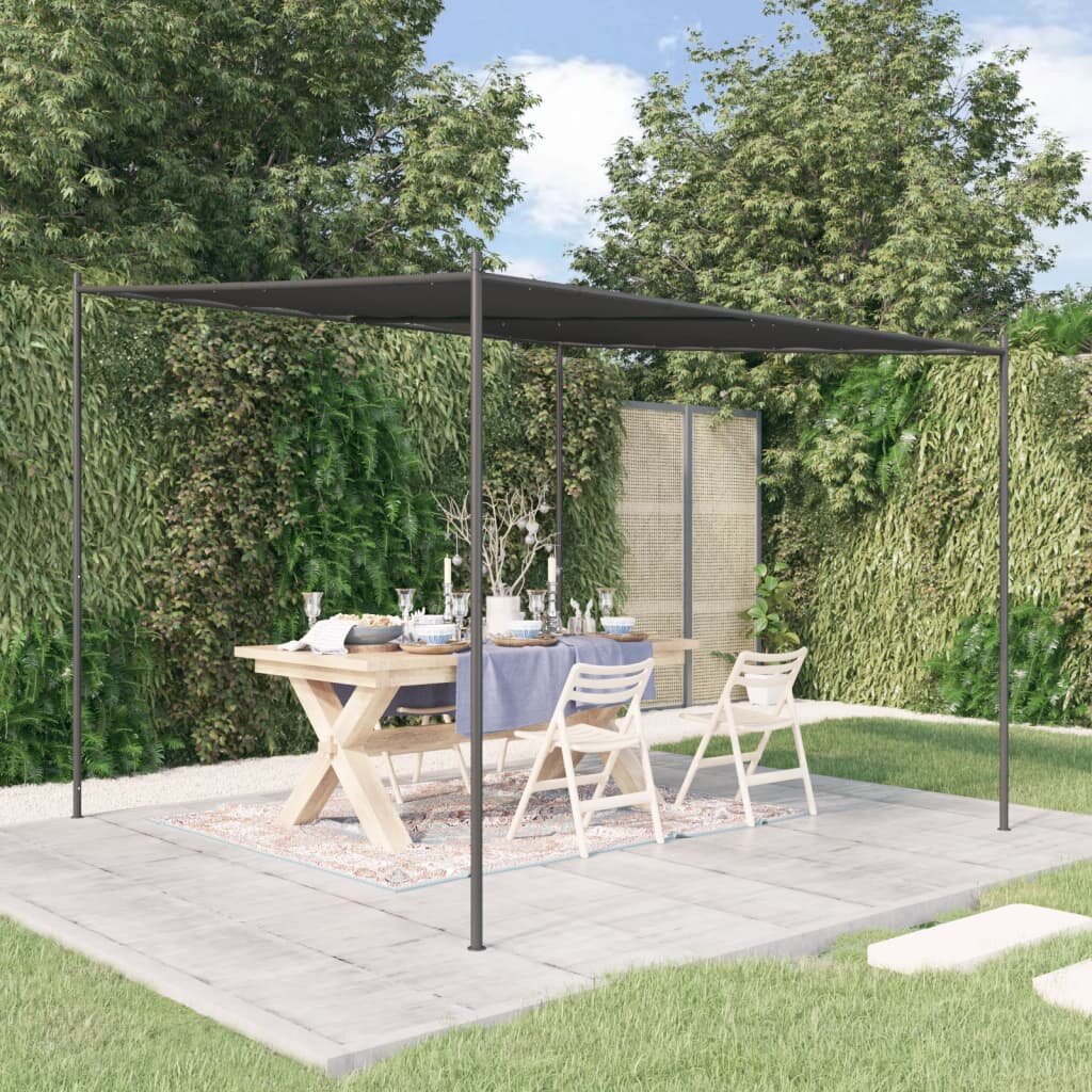 vidaXL Шатра антрацит 3x3 м 180 г/м² плат и стомана