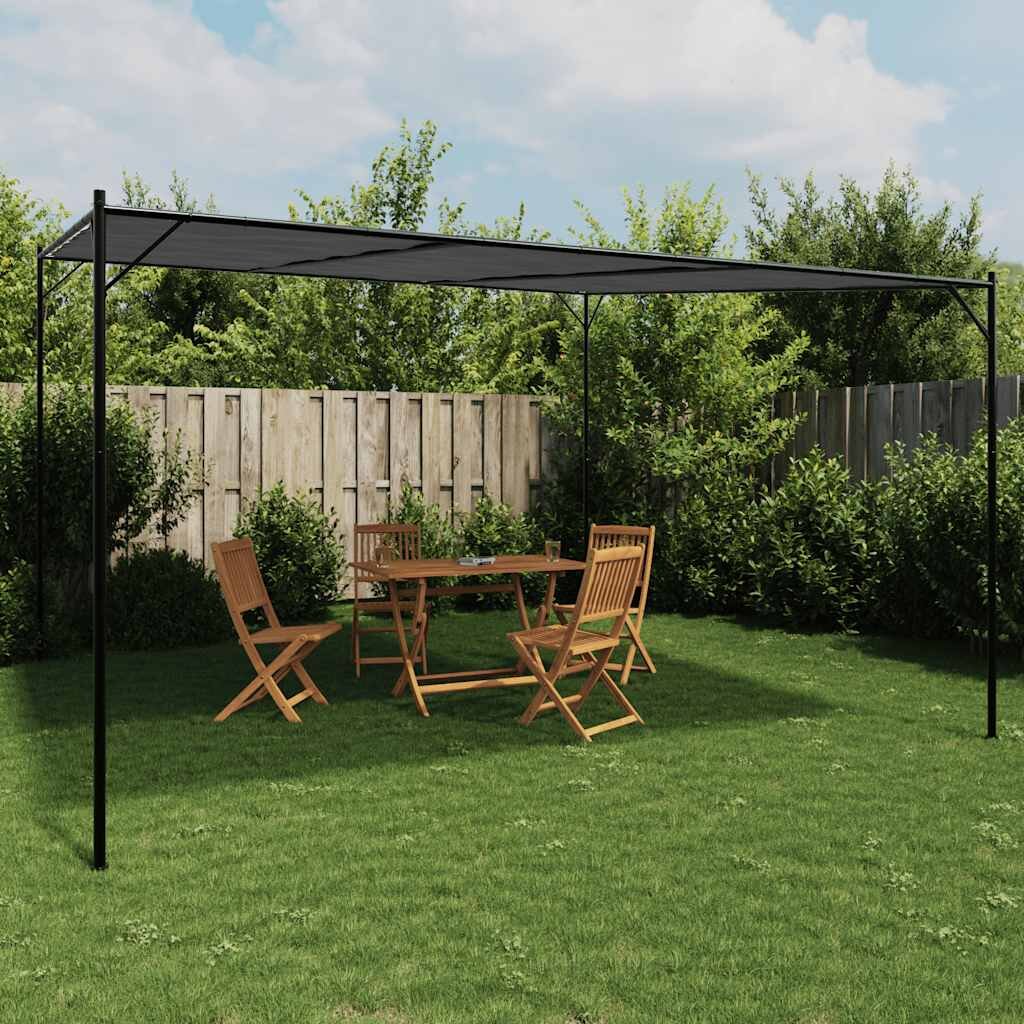 vidaXL Шатра антрацит 4x4 м 180 г/м² плат и стомана