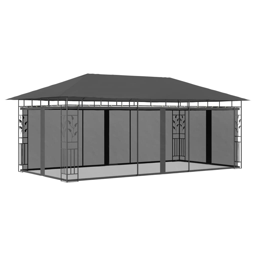vidaXL Шатра с мрежа против комари 6x3x273 м антрацит