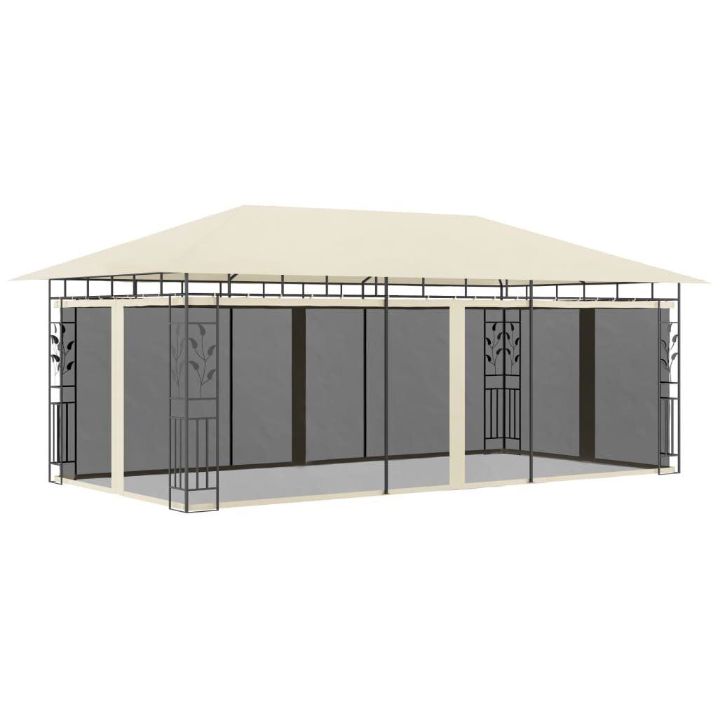 vidaXL Шатра с мрежа против комари 6x3x273 м кремава