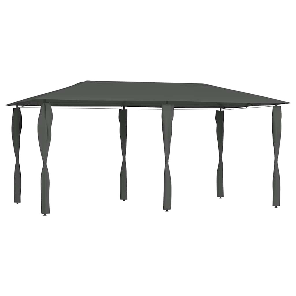 vidaXL Шатра с покривала на стълбовете 298x53x259м антрацит 160г/м²