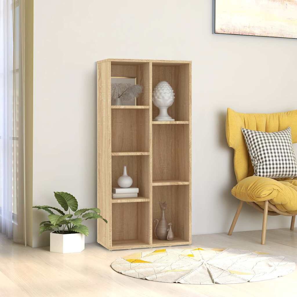 vidaXL Шкаф библиотека дъб сонома 50x25x106 см инженерно дърво
