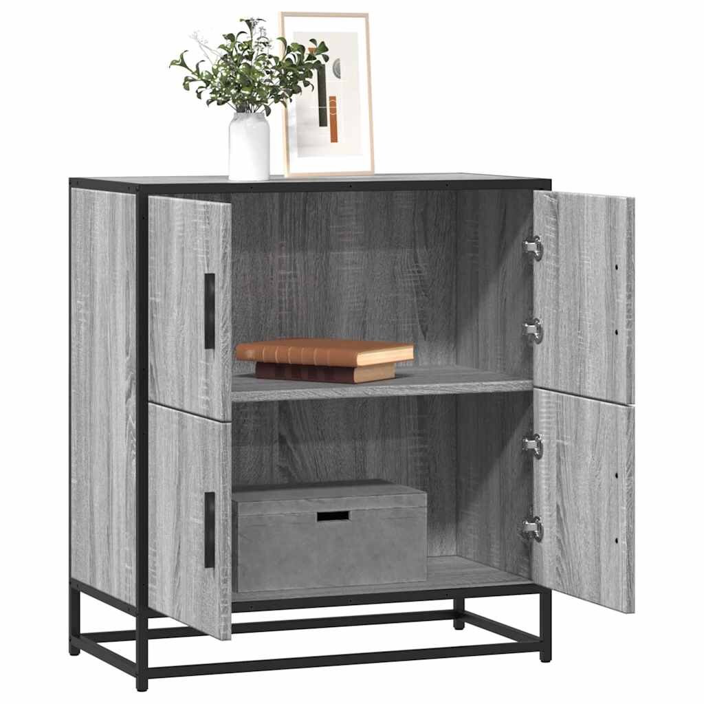 vidaXL Шкаф Grey Sonoma 68x35x76 cm Изработена дървесина