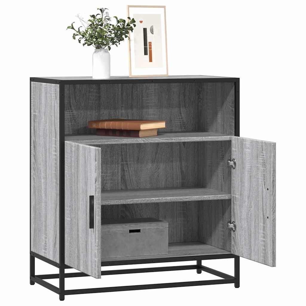 vidaXL Шкаф Grey Sonoma 68x35x76 cm Изработена дървесина