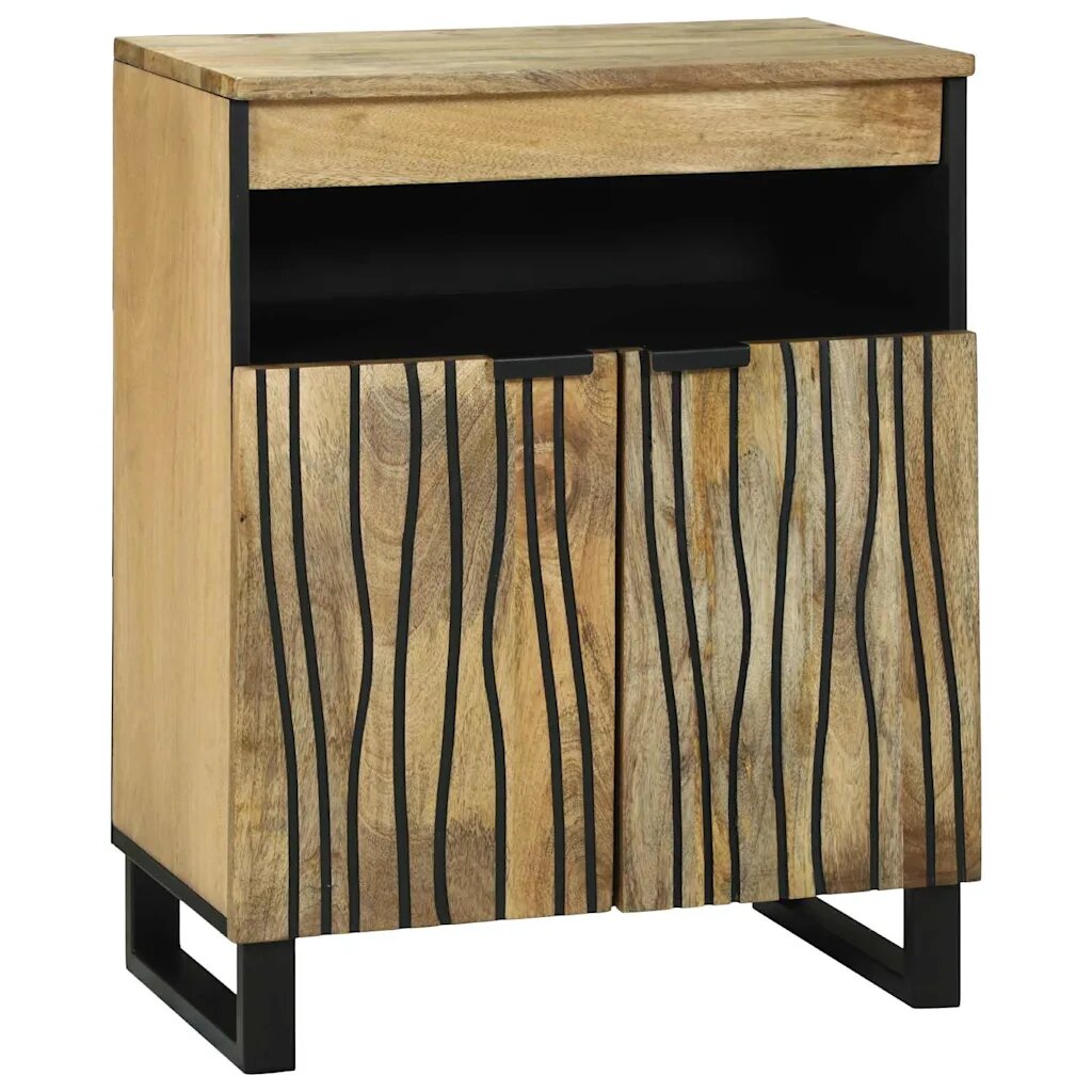 vidaXL Шкаф Кафяво 60 x 33 x 75 cm мангово дърво масив