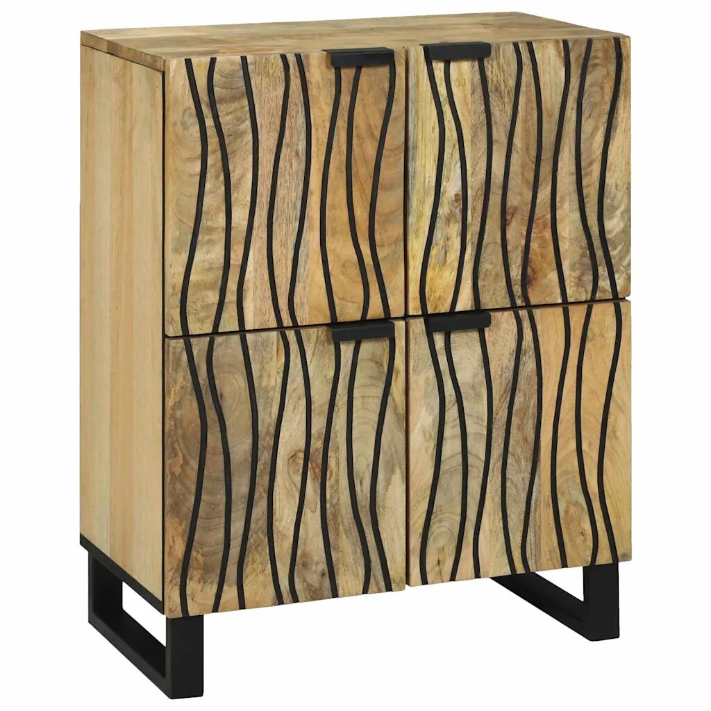 vidaXL Шкаф Кафяво 60 x 33 x 75 cm мангово дърво масив