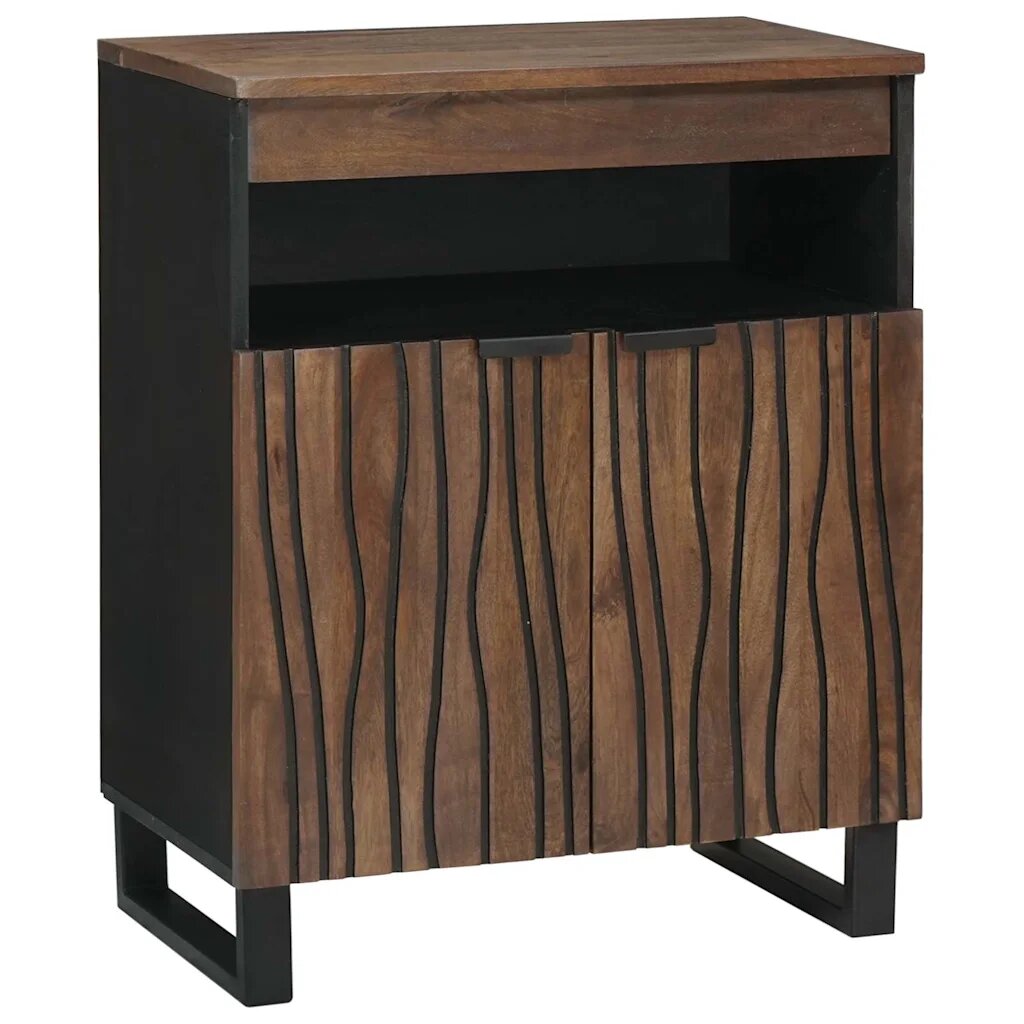 vidaXL Шкаф Кафяво 60 x 33 x 75 cm мангово дърво масив