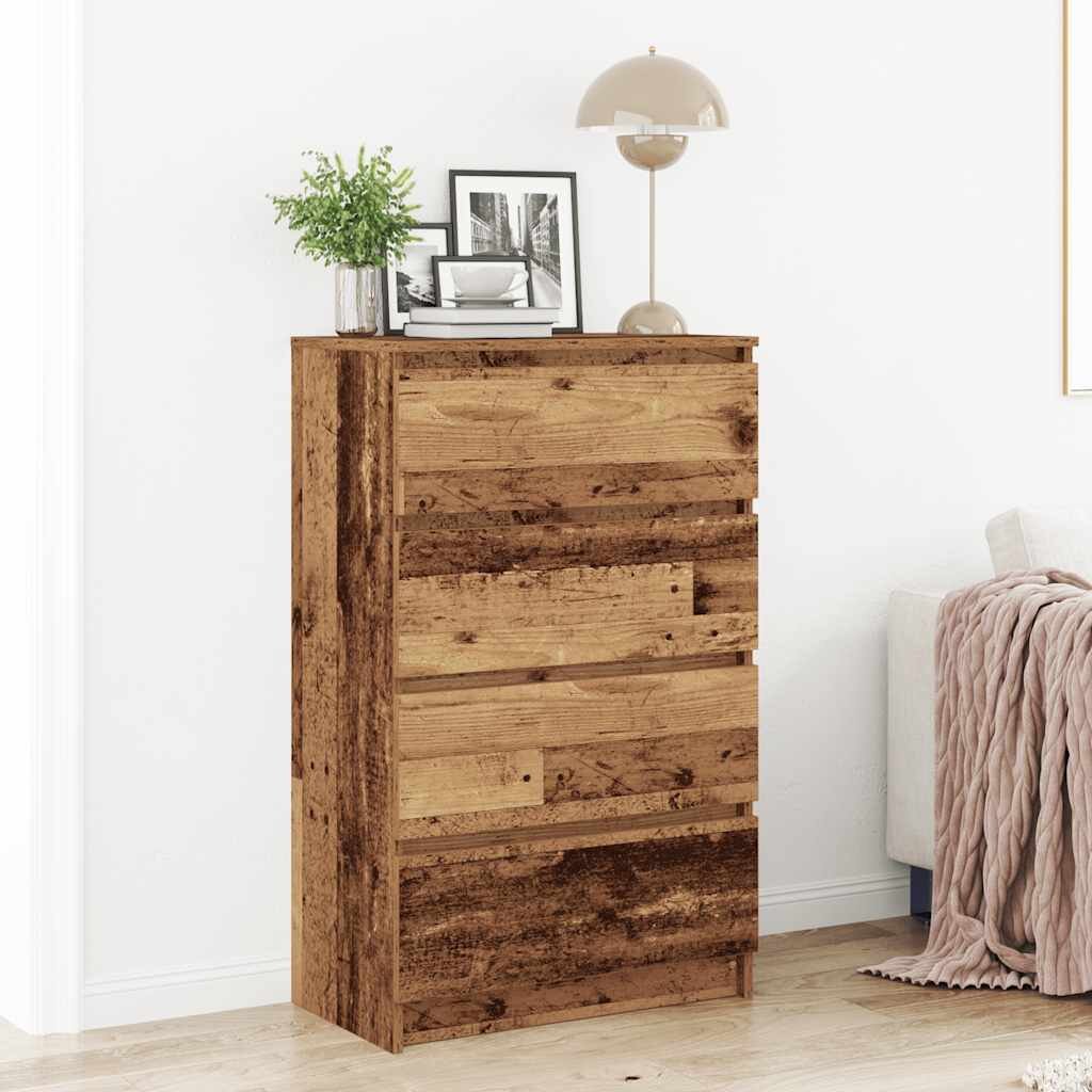 vidaXL Шкаф Old Wood 60x35x985 cm Инженерна дървесина