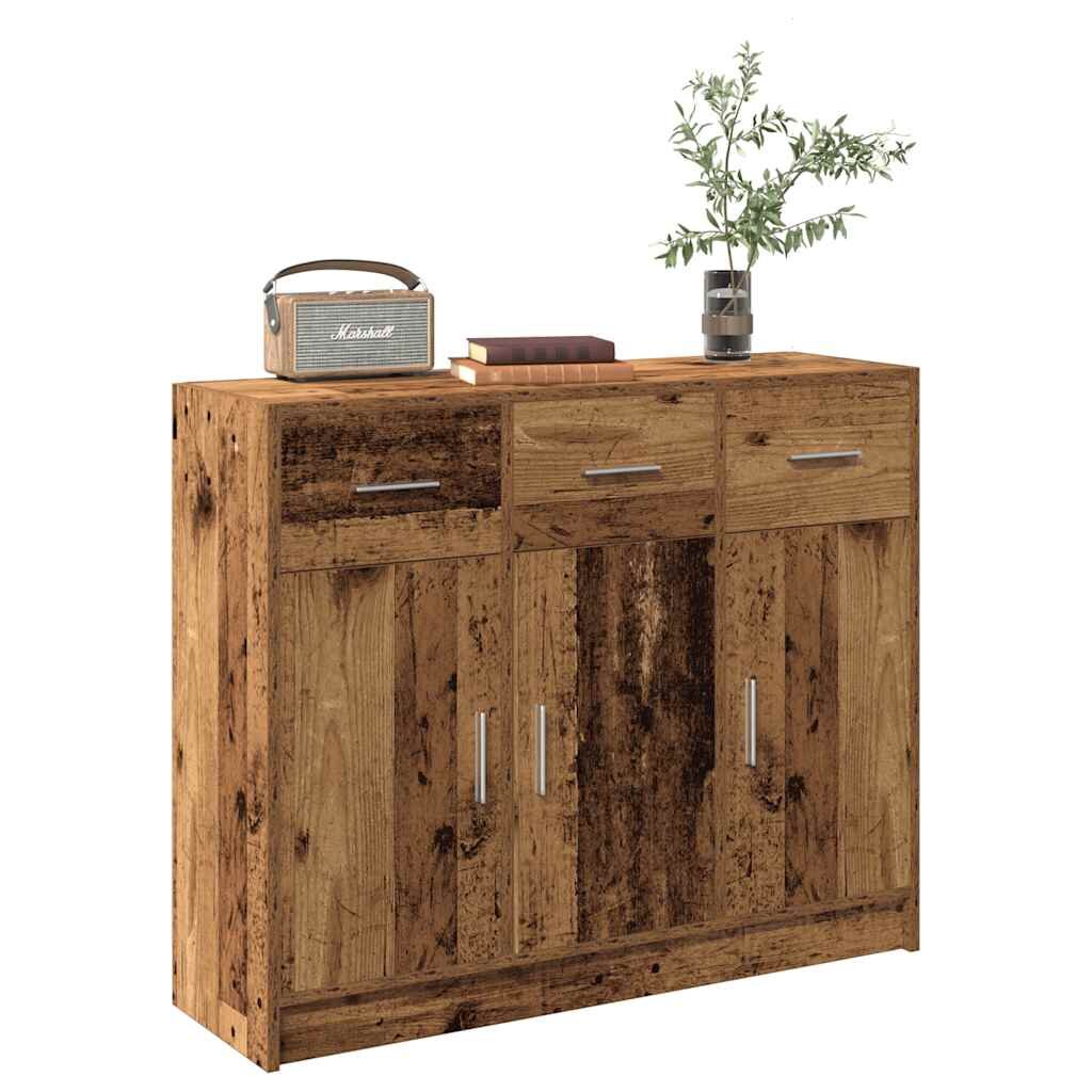 vidaXL Шкаф Old Wood 91x28x75 cm Инженерна дървесина