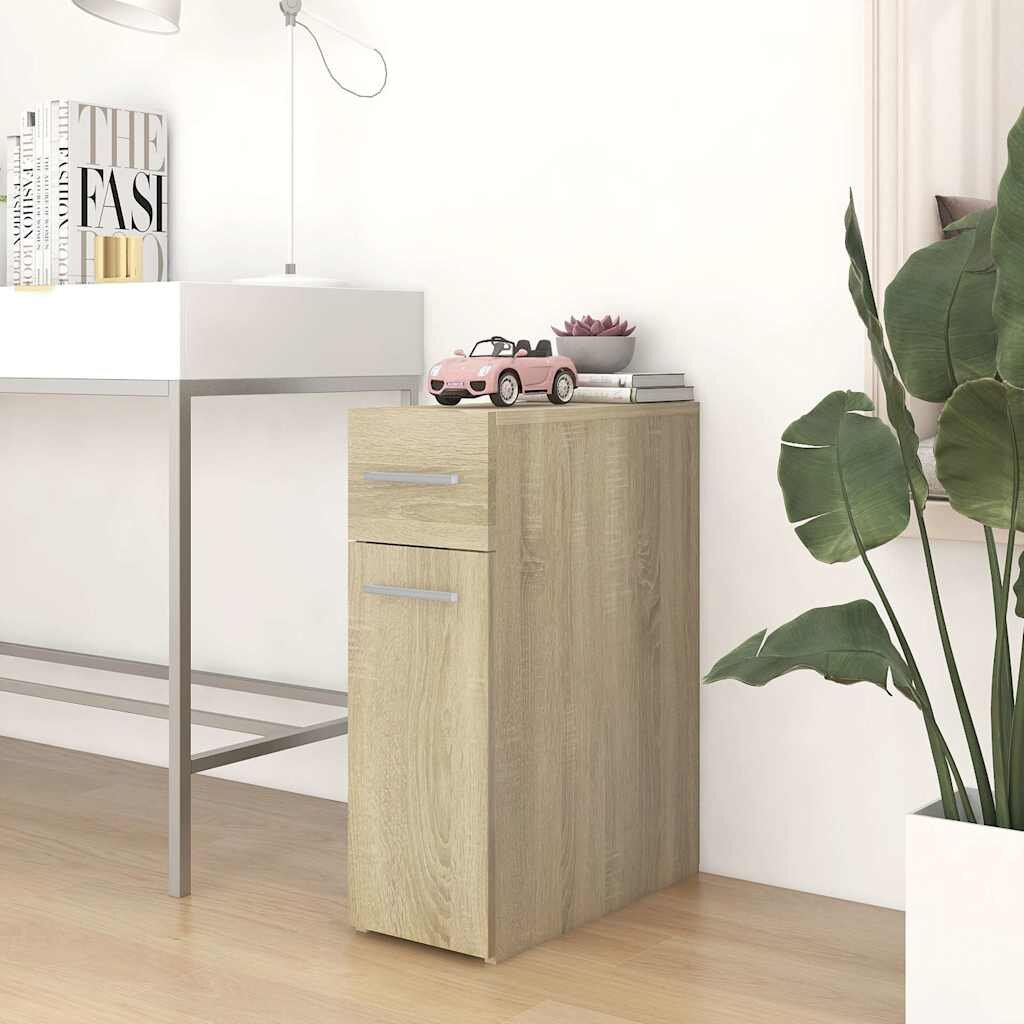 vidaXL Шкаф органайзър дъб сонома 20x455x60 см инженерно дърво