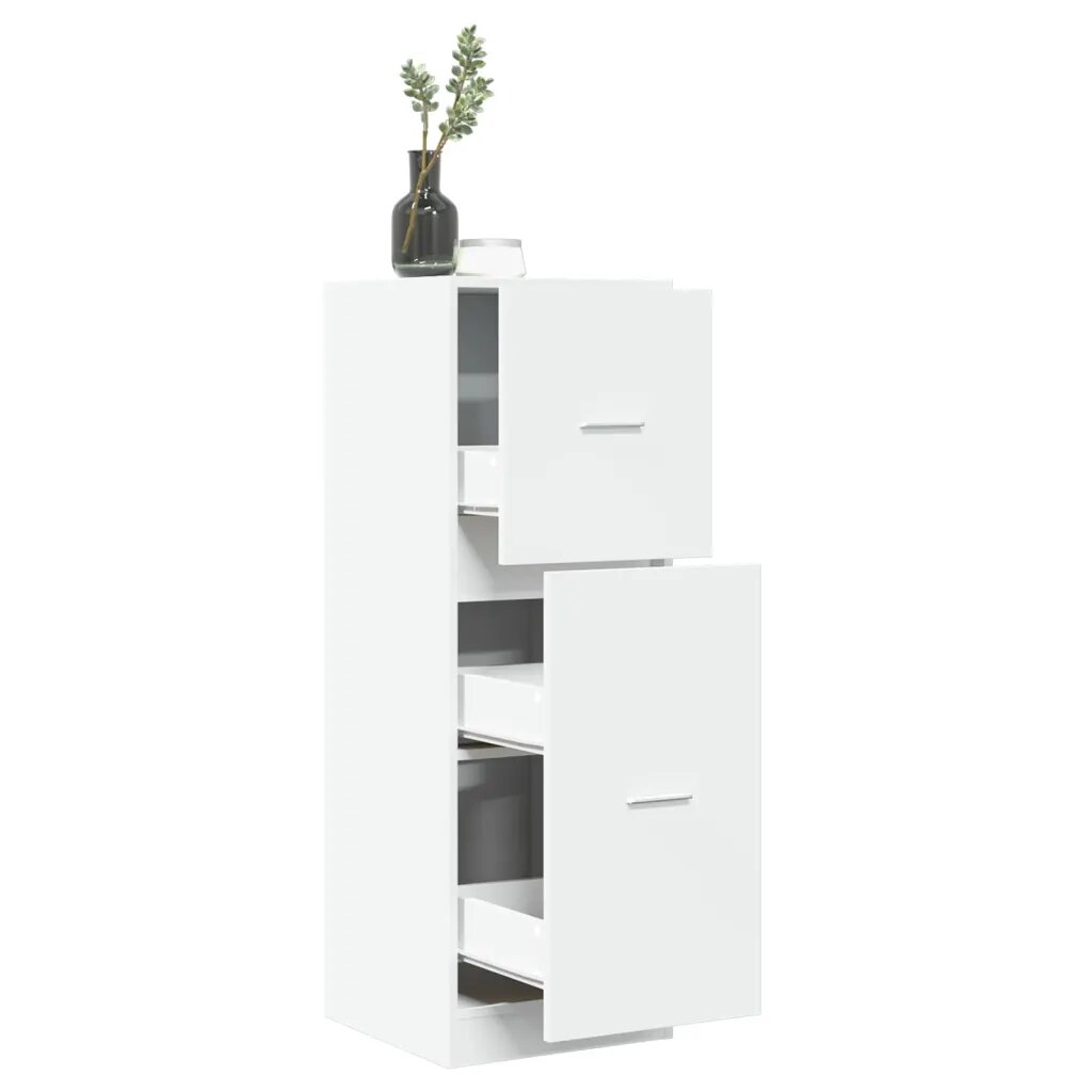 vidaXL Шкаф органайзер бял 40x41x118 см инженерно дърво