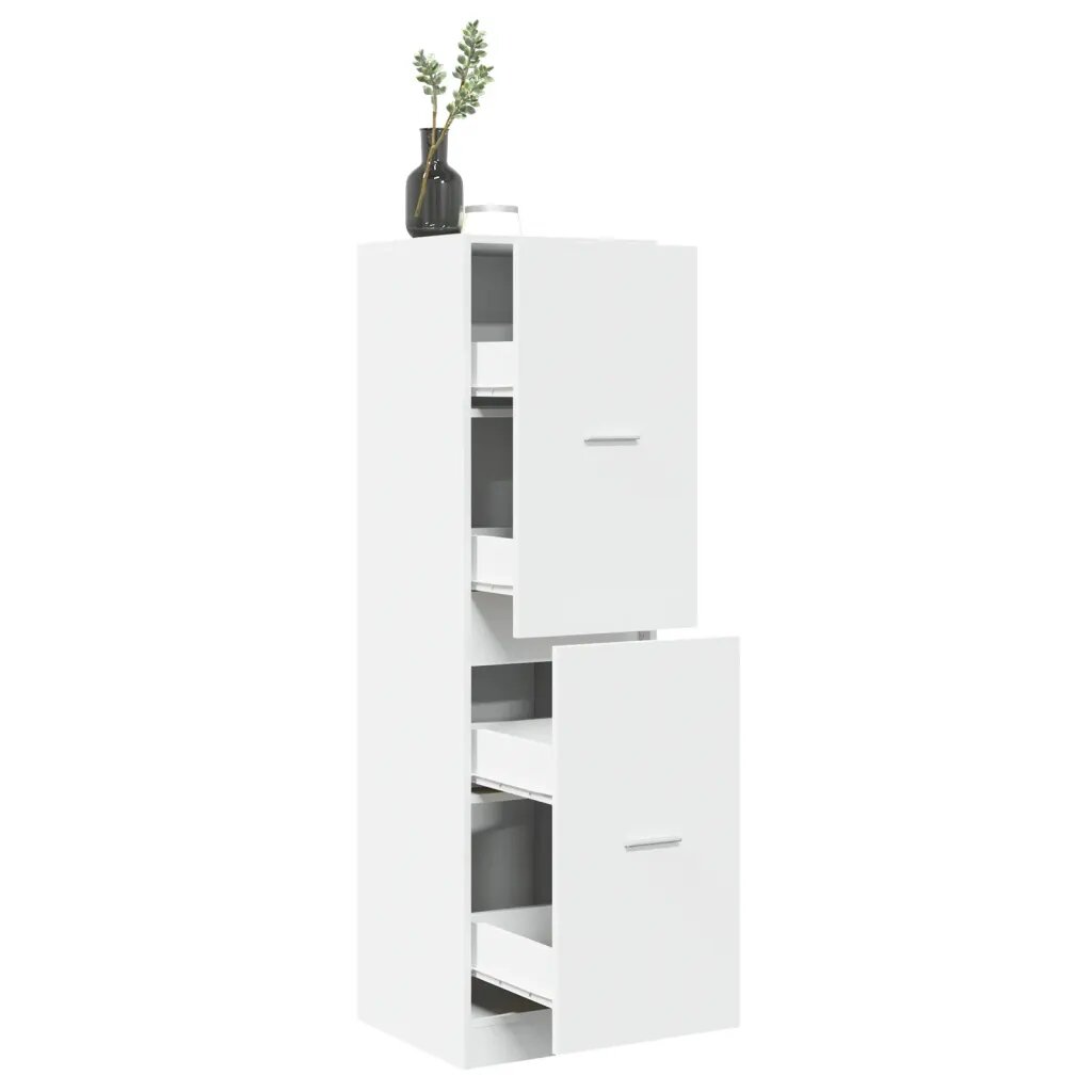 vidaXL Шкаф органайзер бял 40x41x1445 см инженерно дърво