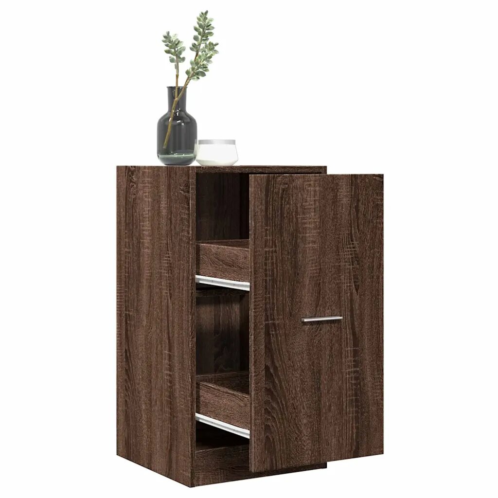 vidaXL Шкаф органайзер кафяв дъб 40x41x775 см инженерно дърво