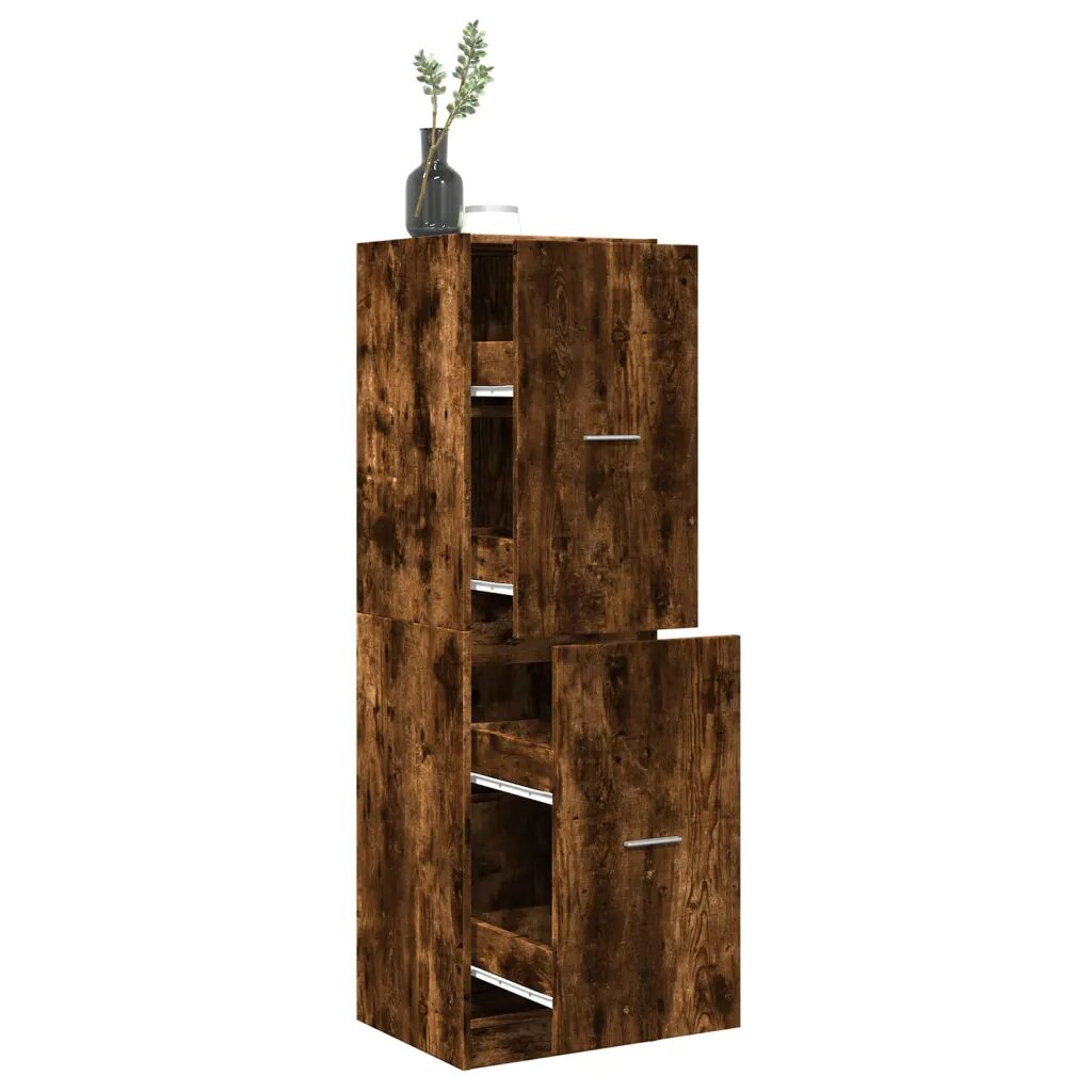 vidaXL Шкаф органайзер опушен дъб 40x41x1445 см инженерно дърво