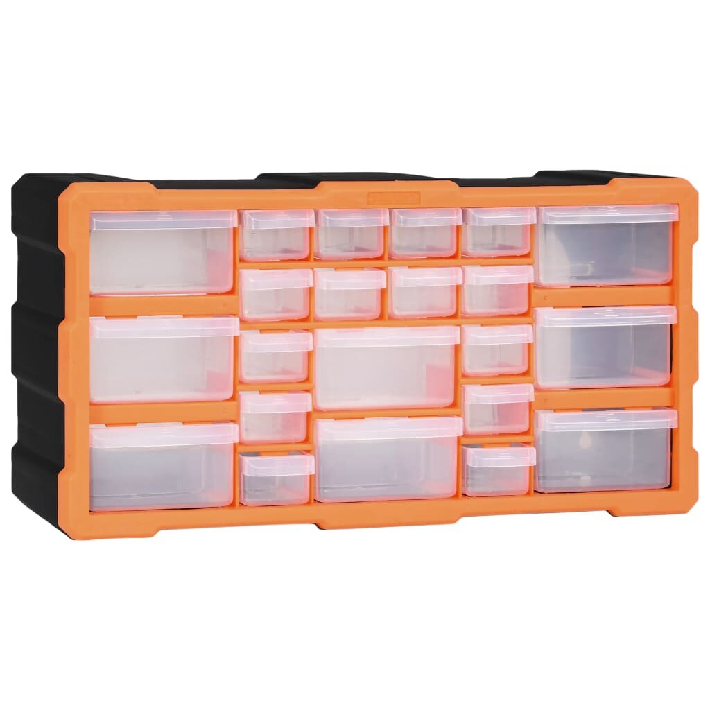 vidaXL Шкаф органайзер с 22 чекмеджета 49x16x255 см