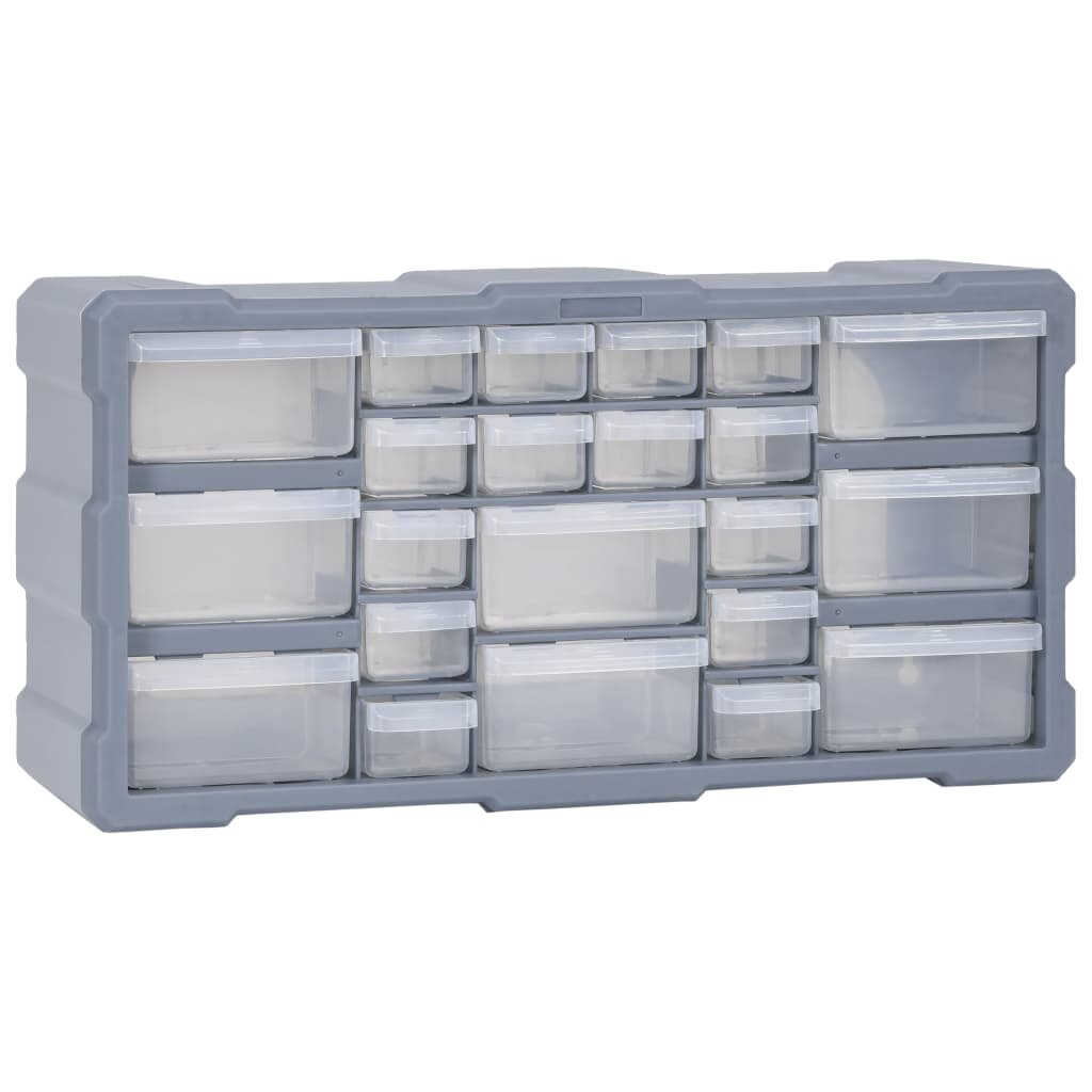 vidaXL Шкаф органайзер с 22 чекмеджета 49x16x255 см