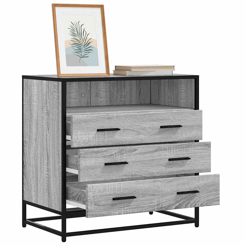 vidaXL Шкаф с чекмеджета Grey Sonoma 70x41x70 cm Инженерна дървесина