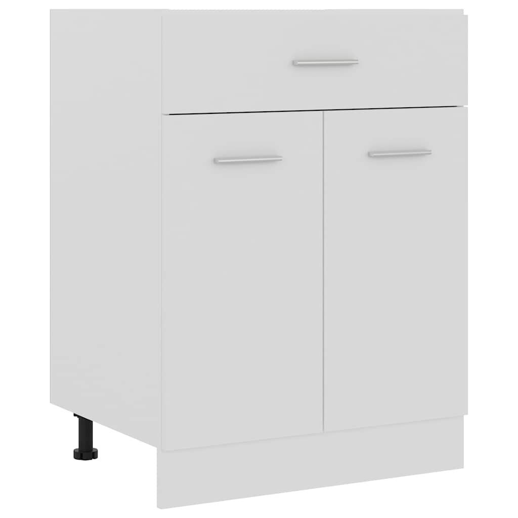 vidaXL Шкаф с чекмеджета "Lyon" бял 60x46x815 см инженерно дърво