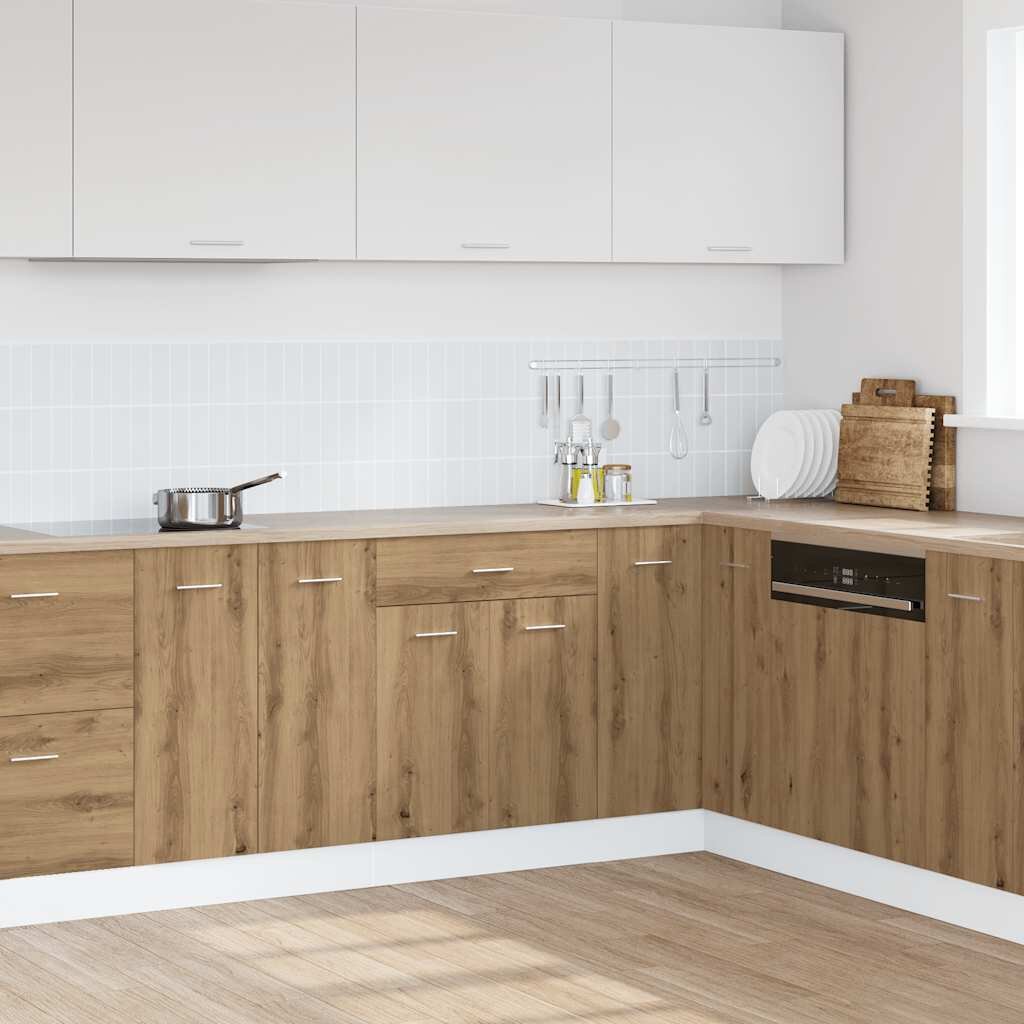 vidaXL Шкаф с чекмеджета "Lyon" дъб Artisan 60x46x815 см инженерно дърво